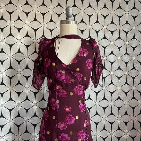 For Love and Lemons Silk Floral Dress - Picture 3 of 6